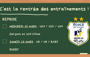REPRISE RUGBY des baby's aux U14 G - U15 F