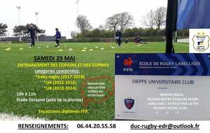 Entraînement des copains et copines BABY RUGBY - U6 et U8 - SAMEDI 29 MAI