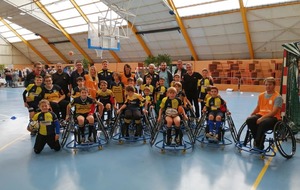 Animation avec l'école de Rugby du DUC lors de l'inauguration du gymnase d'Arques la Bataille septembre 2019.
