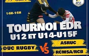 Tournoi U12 et U14G-U15F au DUC RUGBY