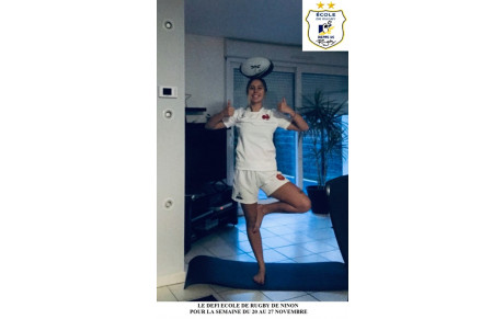 Le défi de Ninon pour toute l'école de rugby !!!