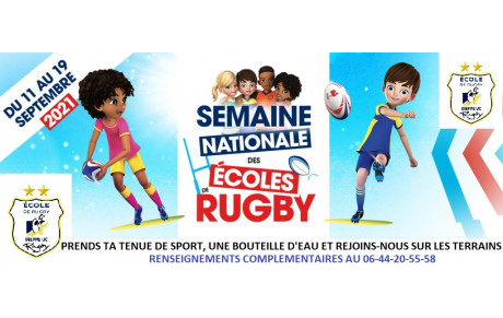 Porte ouverte - Ecole de rugby - Du 11 au 18 septembre